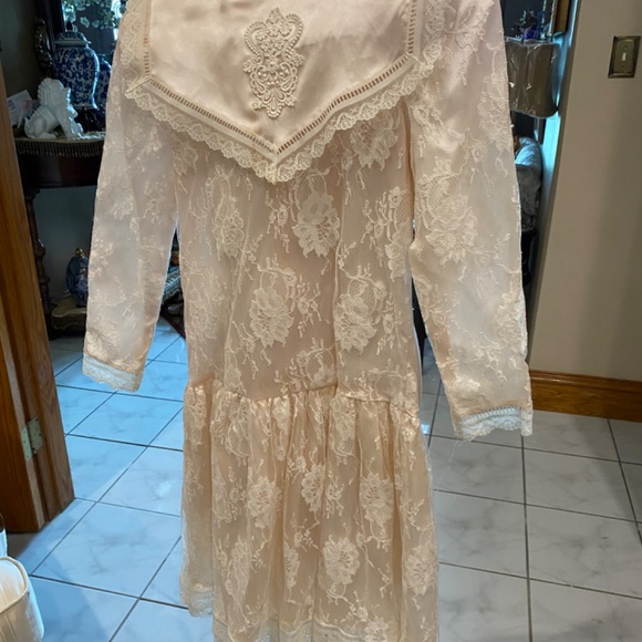 Vintage Jessica McClintock lace party dress size 6 - Picture 3 of 10